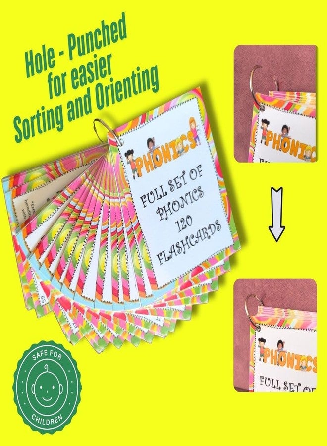 EDUSTAR 120 Phonics Flashcards | Master Phonics, Blends & Sight Words | Early Reading & Spelling Kit for Kids 3+ Years| Fun & Interactive Learning for Stronger Literacy Skills - Image 4